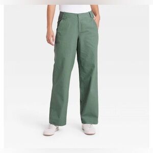 A New Day Women’s Green Mid-Rise Straight Leg Chino Size 14